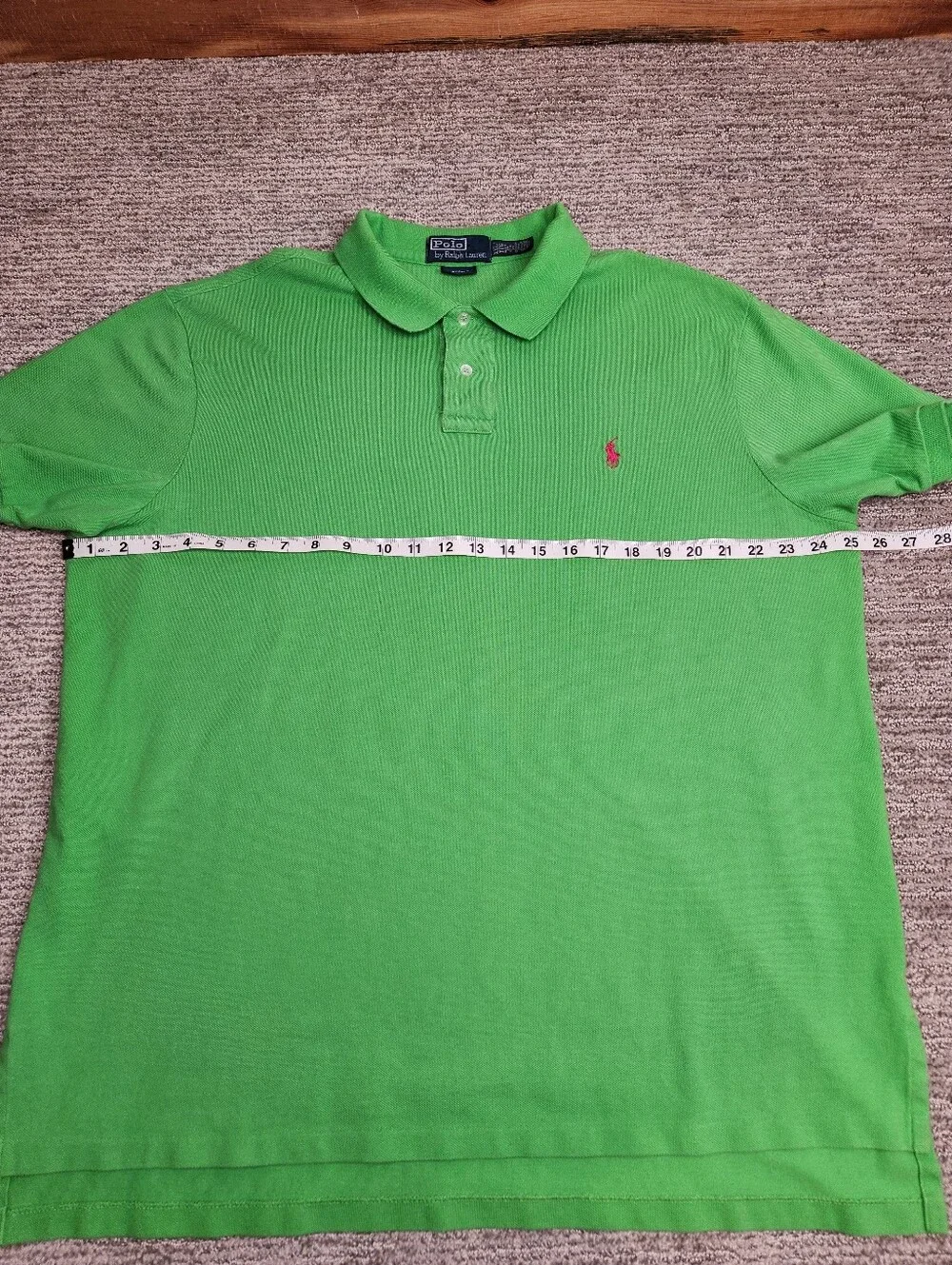 Polo Ralph Lauren Set Of 2 Custom Fit Shirts Mens XXL Green Red Embroidered Pony
